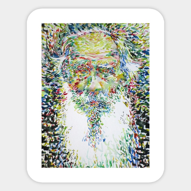 LEO TOLSTOY watercolor portrait .3 Sticker by lautir